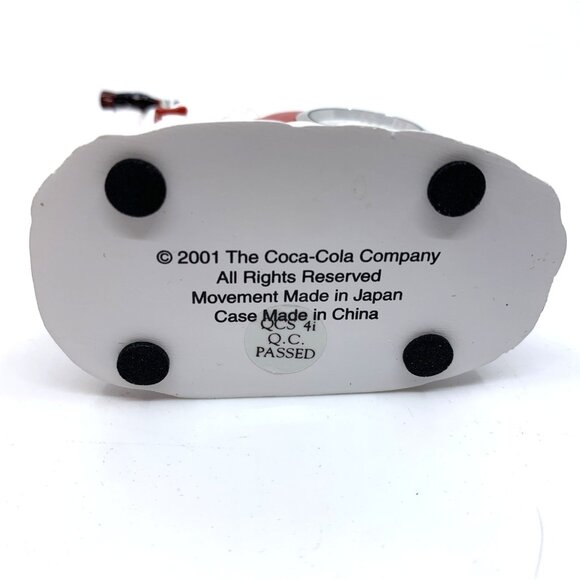 Coca-Cola Mini Clock Polar Bear w/Heart Vintage 2001 CCM67 3" Tested Working 377 - Picture 13 of 16